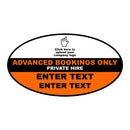 Custom Logo on Oval Taxi Door Sign - Advanced Booking Only - Taxi Products By MOGO