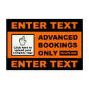 Advanced Bookings Only - Custom Text and Logo Door Sign For Taxi and Private Hire vehicles By MOGO