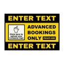 Advanced Bookings Only - Customisable Text and Logo Door Sign For Taxi By MOGO your one stop shop for taxi and private hire