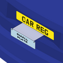 Rear Bracket - For Square or Small Licence Plates - Extra Adjustable - Taxi Products From MOGO