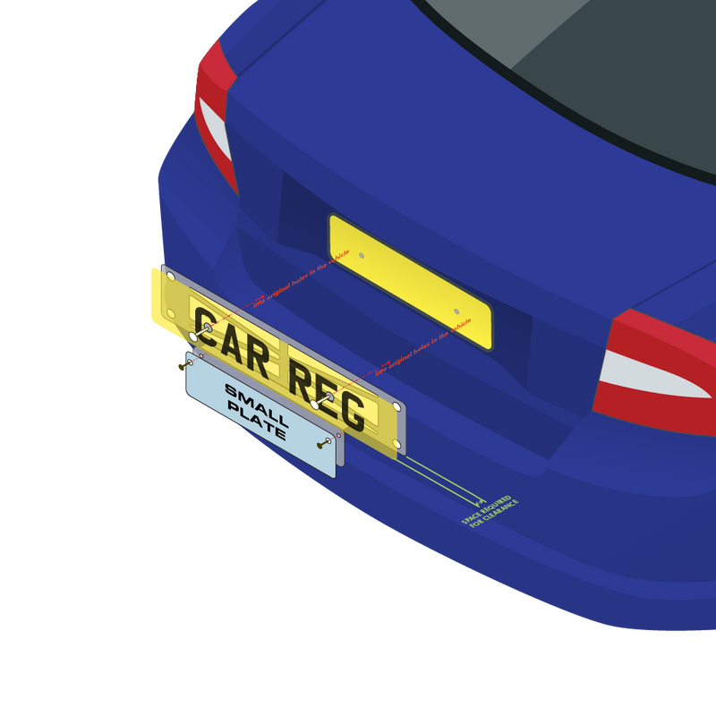 Rear/Front Bracket - For Small Licence Plates - Taxi Products From MOGO