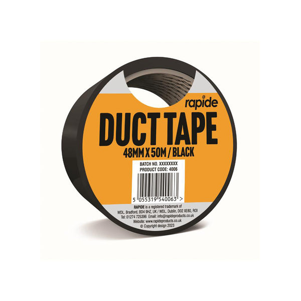 BLACK DUCT TAPE - 48MM x 50M