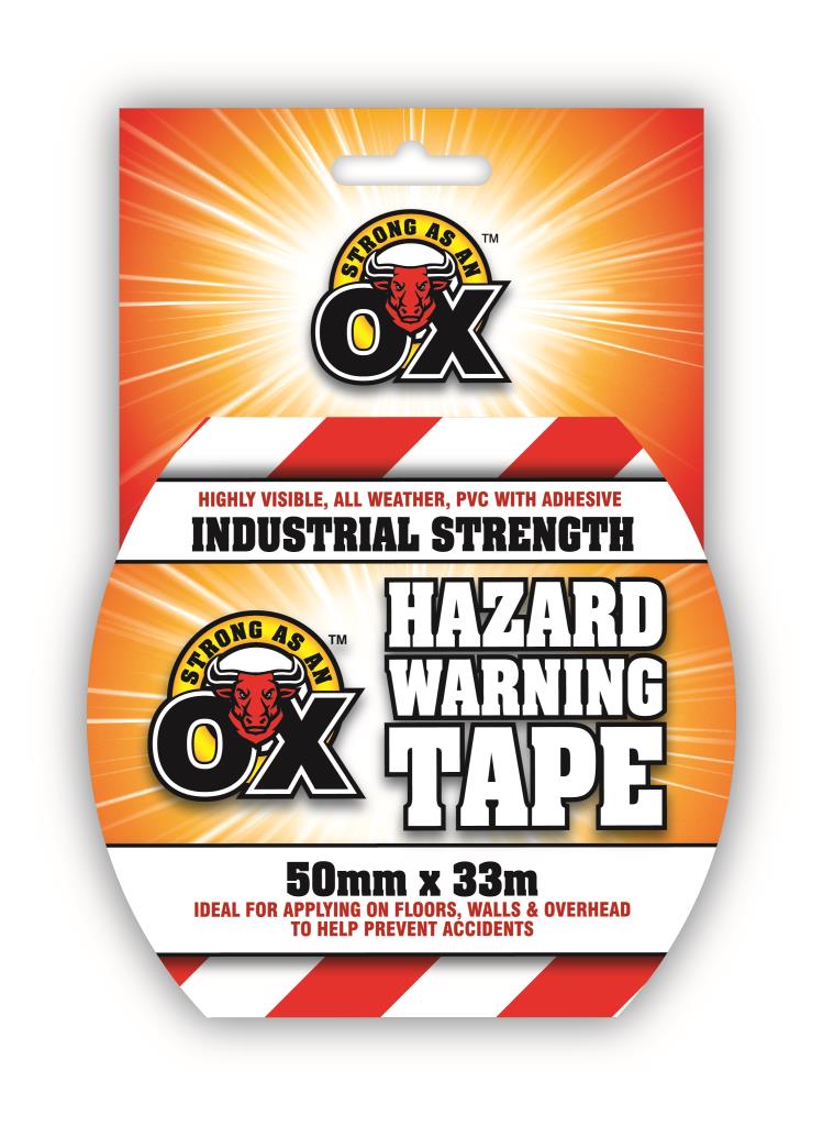 Strong As An Ox Hazard Warning Tape in Red/White from MOGO Your one Stop Shop For Taxi Drivers