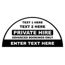 Custom Half Circle Taxi Door Sign Design 7 - MOGO