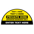 Custom Half Circle Taxi Door Sign Design 7 - MOGO