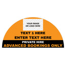 Custom Half Circle Taxi Door Sign With Logo Design 1 - MOGO