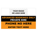Custom Rectangle Taxi Door Sign With Logo Design 3 - MOGO