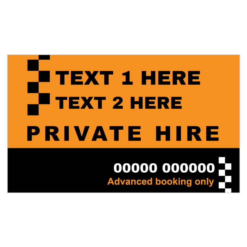 Custom Rectangle Taxi Door Sign - Design 11 | MOGO – MOGO UK