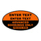Custom Oval Taxi Door Sign - Advanced Booking Only - Taxi Products By MOGO
