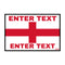 Flag Edition Custom Taxi Door Sign - English Flag - Taxi Products By MOGO with self adhesive or magnetic backing