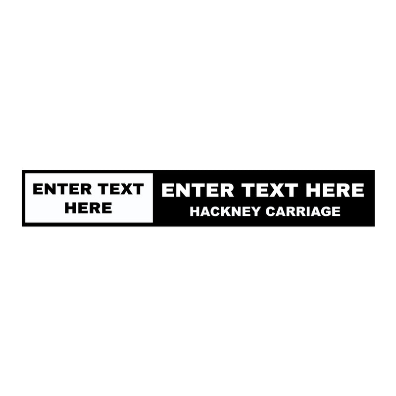 Custom Taxi Door Sign - Long Rectangle - Magnetic Backing Taxi Products By MOGO