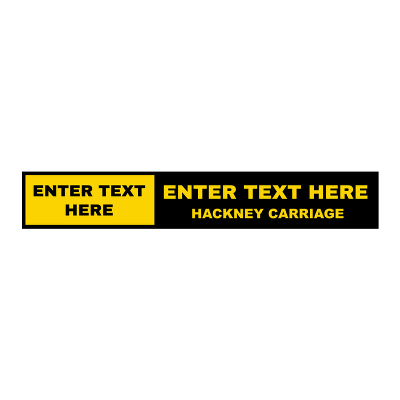Custom Taxi Door Sign - Long Rectangle - Taxi Products By MOGO