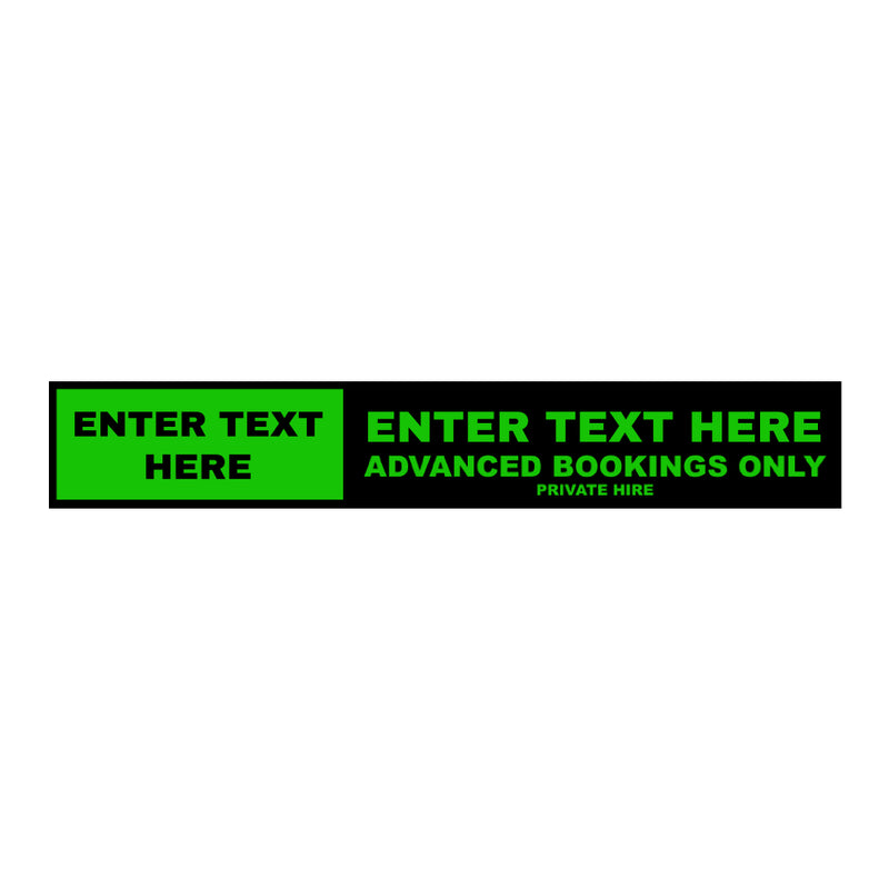 Custom Taxi Door Sign - Long Rectangle - Self Adhesives Taxi Products By MOGO