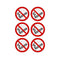 No Smoking Decals - Pack Of Six - Taxi Products From MOGO