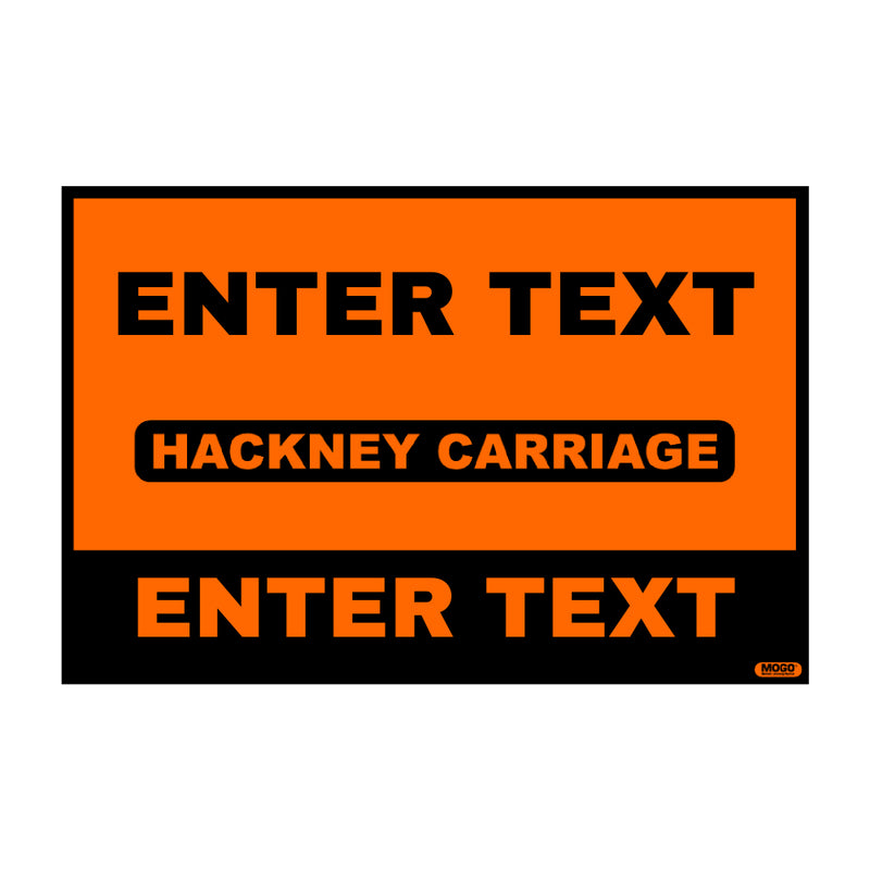 Customised Taxi Door Sign - Standard - Taxi Products By MOGO Your One Stop Shop