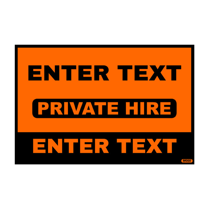 Custom Taxi Door Sign - Standard - Taxi Products By MOGO Your one Stop shop for taxi and private hire products