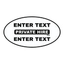 Custom Oval Taxi Door Sign - Standard - Taxi Products By MOGO
