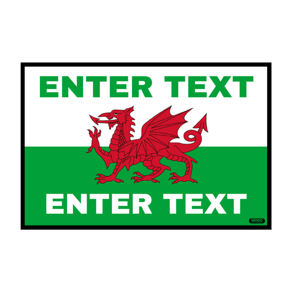 Make your Own Flag Edition Custom Taxi Door Sign - Welsh Flag - Taxi Products By MOGO your one stop shop for taxi and private hire