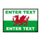 Make your Own Flag Edition Custom Taxi Door Sign - Welsh Flag - Taxi Products By MOGO your one stop shop for taxi and private hire