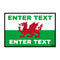Flag Edition Custom Taxi Door Sign - Welsh Flag - Taxi Products By MOGO