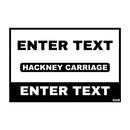 Custom Taxi Door Sign - Standard - With Magnetic Backing -Taxi Products By MOGO