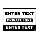 Custom Taxi Door Sign - Standard - With Adhesive Backing -Taxi and Private Hire Products By MOGO
