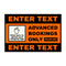 Advanced Bookings Only - Custom Text and Logo Door Sign For Taxi and Private Hire vehicles By MOGO