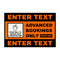 Advanced Bookings Only - Custom Text and Logo Door Sign For Taxi By MOGO