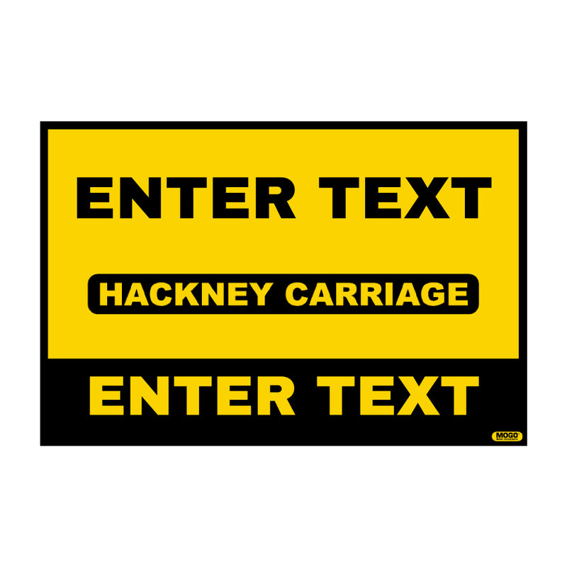 Custom Taxi Door Sign - Standard - Taxi Products By MOGO With self adhesive of magnetic backing