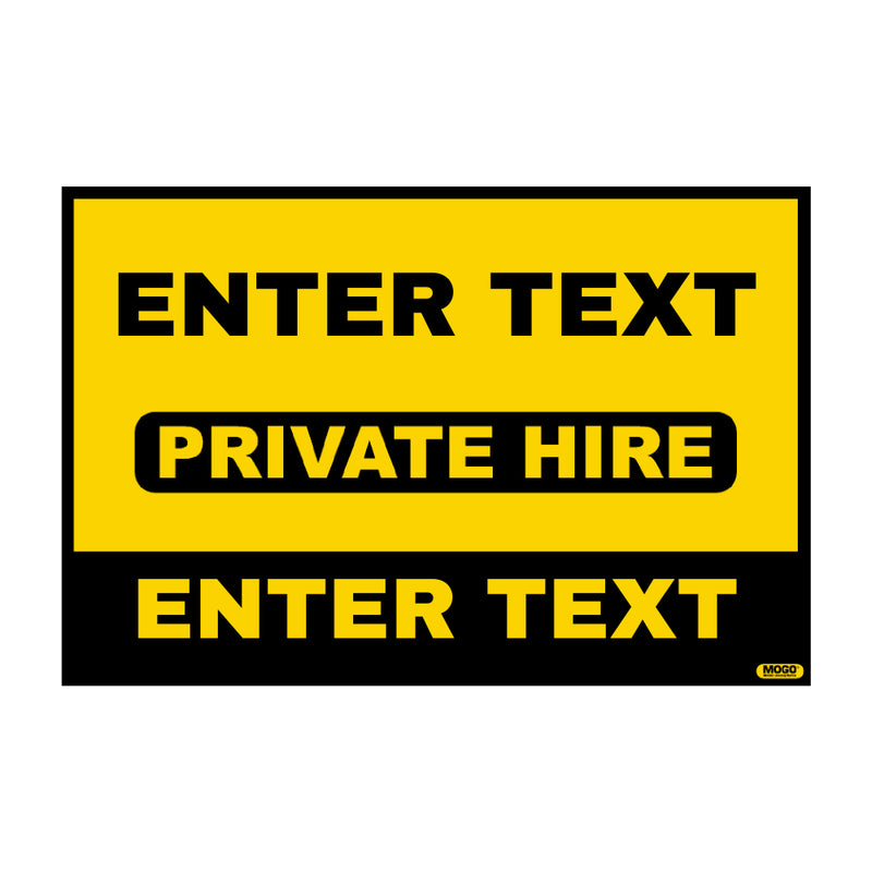 Custom Taxi Door Sign - Standard - Taxi Products By MOGO Your One Stop Shop for Taxi and Private Hire products