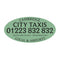 Cambridge City Taxis Door Sign - Magnetic - Taxi Products by MOGO