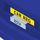 Rear Bracket - For Square or Small Licence Plates - Adjustable - Taxi Products From MOGO