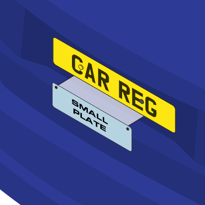 Rear Bracket - For Square or Small Licence Plates - Adjustable - Taxi Products From MOGO